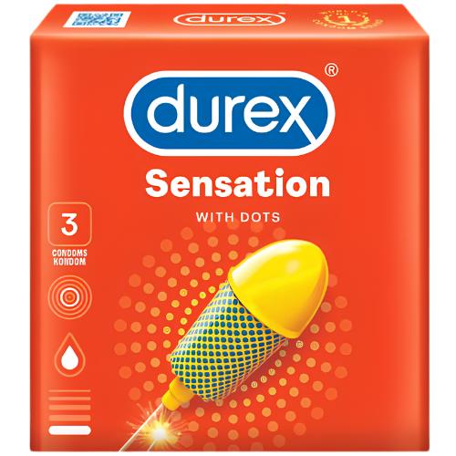 Durex Sensation Dots Condom (3pack) 24pcs dimarkcash&carry