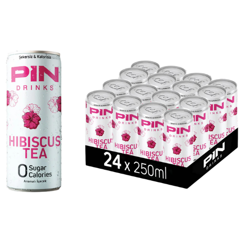 Pin Drinks Hibiscus Tea Can 24X250Ml dimarkcash&carry