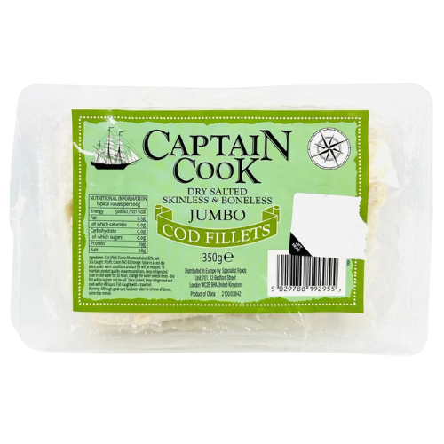 Captain Cook Cod Fillets 8X250G dimarkcash&carry