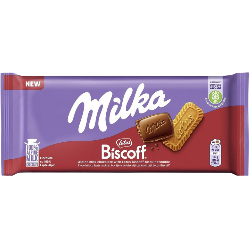 Milka Biscoff Chocolate Bar 23X100G dimarkcash&carry
