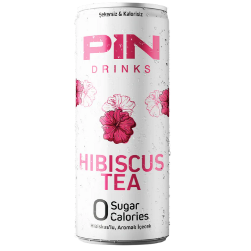 Pin Drinks Hibiscus Tea Can 24X250Ml dimarkcash&carry
