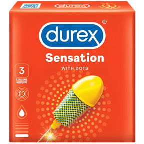 Durex Sensation Dots Condom (3pack) 24pcs dimarkcash&carry