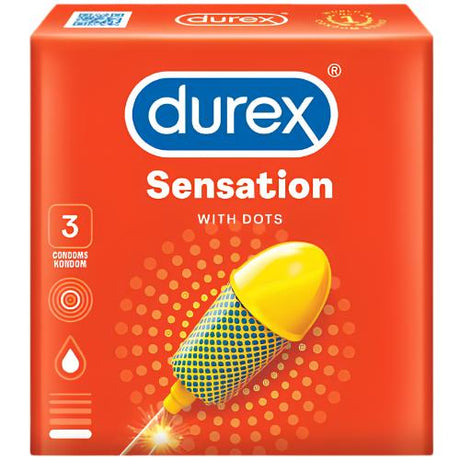 Durex Sensation Dots Condom (3pack) 24pcs dimarkcash&carry