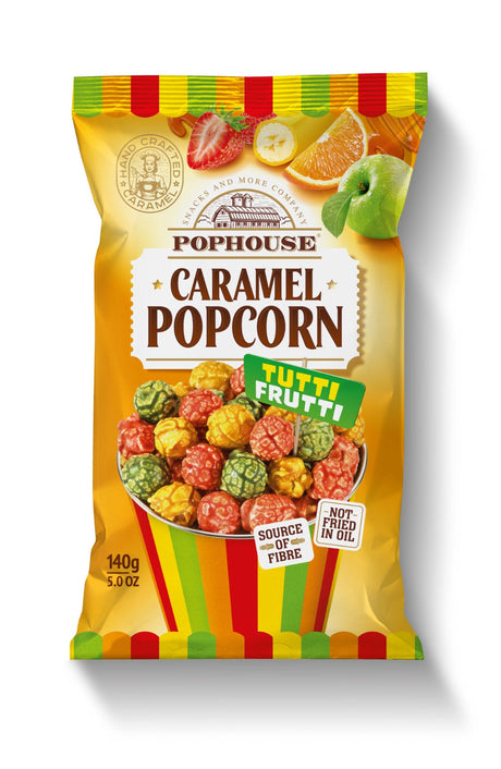 Pophouse Popcorn *Caramel-Tutti Frutti* 15x140g dimarkcash&carry