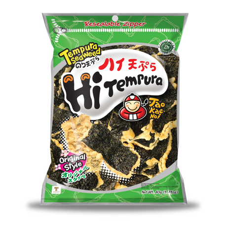 Taokaenoi Tempura Seaweed Original Flavour Snacks 8x40g dimarkcash&carry