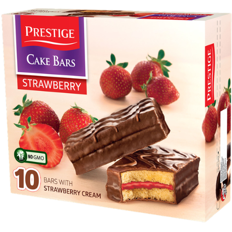 Prestige Cake Bars Strawberry Cream HALAL 12x300g dimarkcash&carry