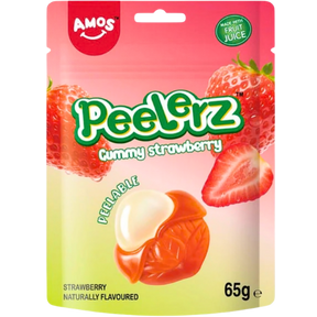 Amos Peelerz Gummy ( Halal ) Strawberry 12x65g dimarkcash&carry