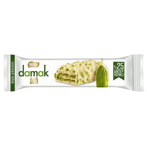 Damak WhÄ±te Ala PistachÄ±os Chocolate Wafer 12X30G