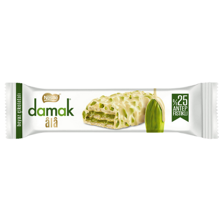 Damak WhÄ±te Ala PistachÄ±os Chocolate Wafer 12X30G