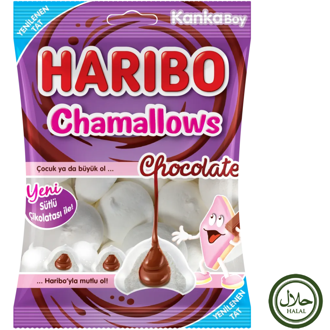 Haribo Halal Chocolate Chamallows 24X70G dimarkcash&carry