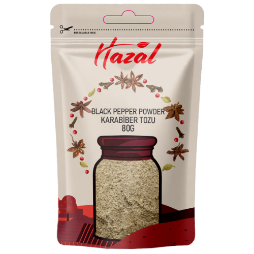 Hazal (503) Black Pepper Powder 8X80G dimarkcash&carry