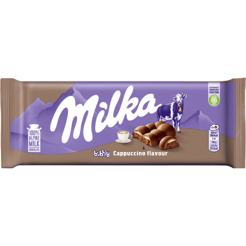 Milka Bubbly Cappuccino Chocolate Bar 12X97G dimarkcash&carry