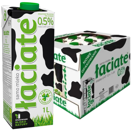 Mlekpol Milk Uht 0.5% Laciate 12X1L Green dimarkcash&carry