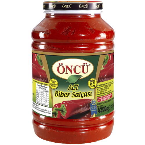 Oncu Pepper Paste Hot 4X4300G dimarkcash&carry