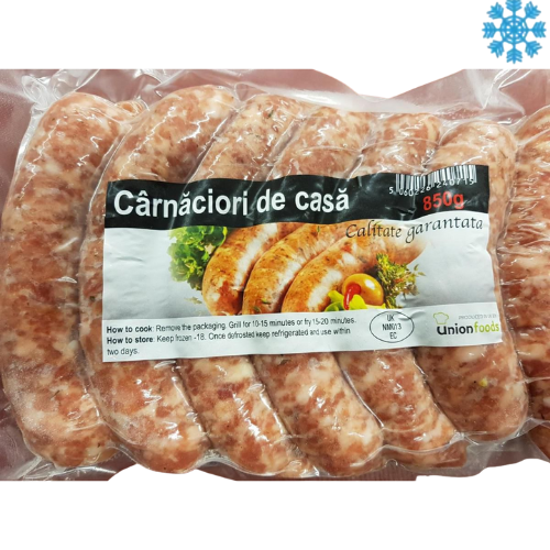 Carnaciori De Casa / Romanian Sausages Frozen 10X850G - Collection Only Frozen Product dimarkcash&carry
