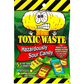 Toxic Waste Hazardously Sour Candy Bags 12x57g dimarkcash&carry